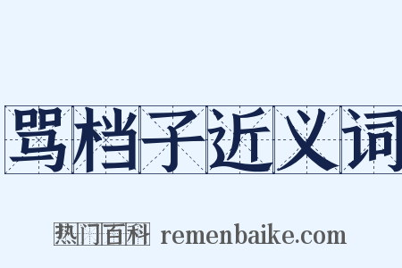 骂档子近义词是什么意思的图片
